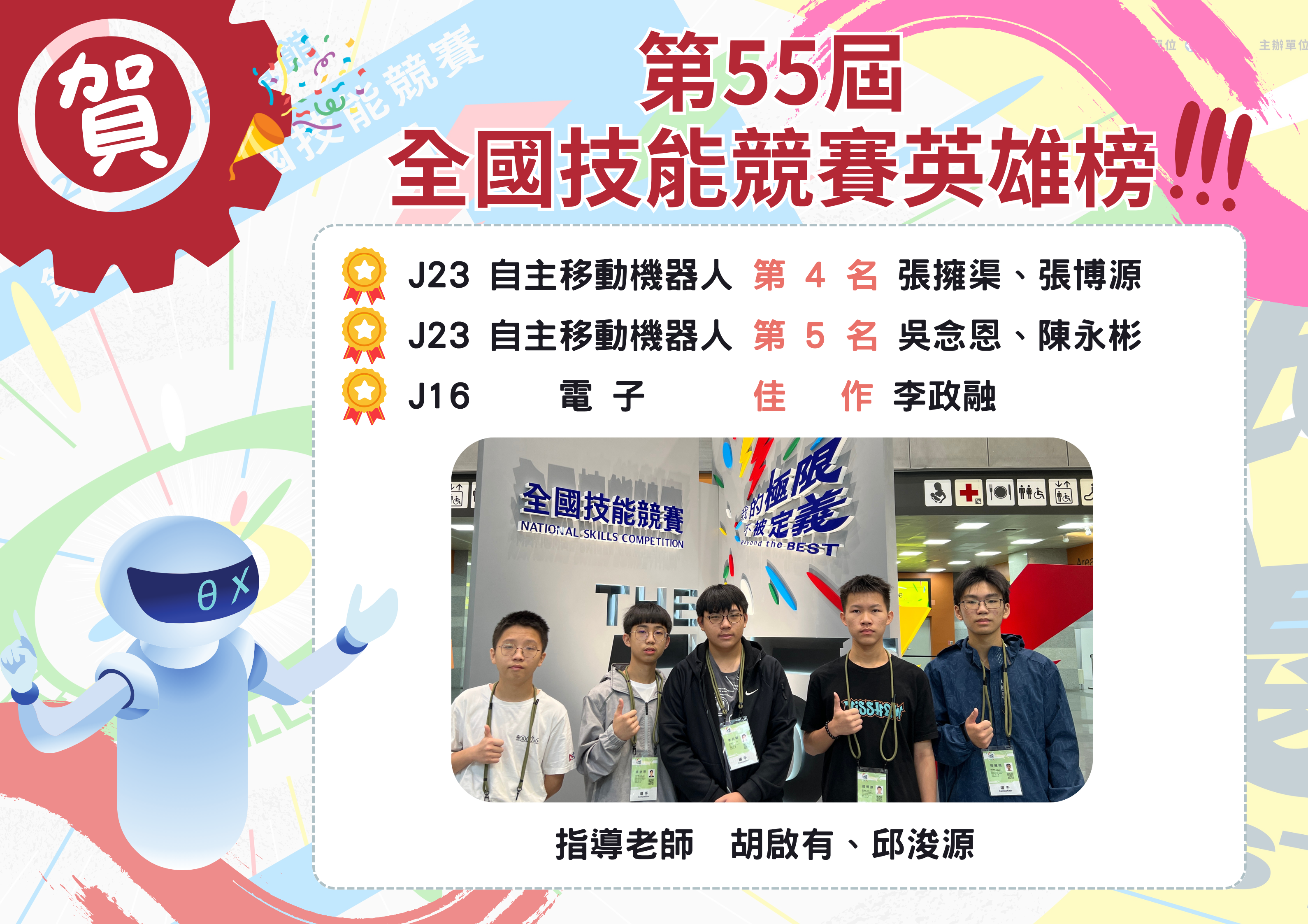 第55屆全國技能競賽英雄榜